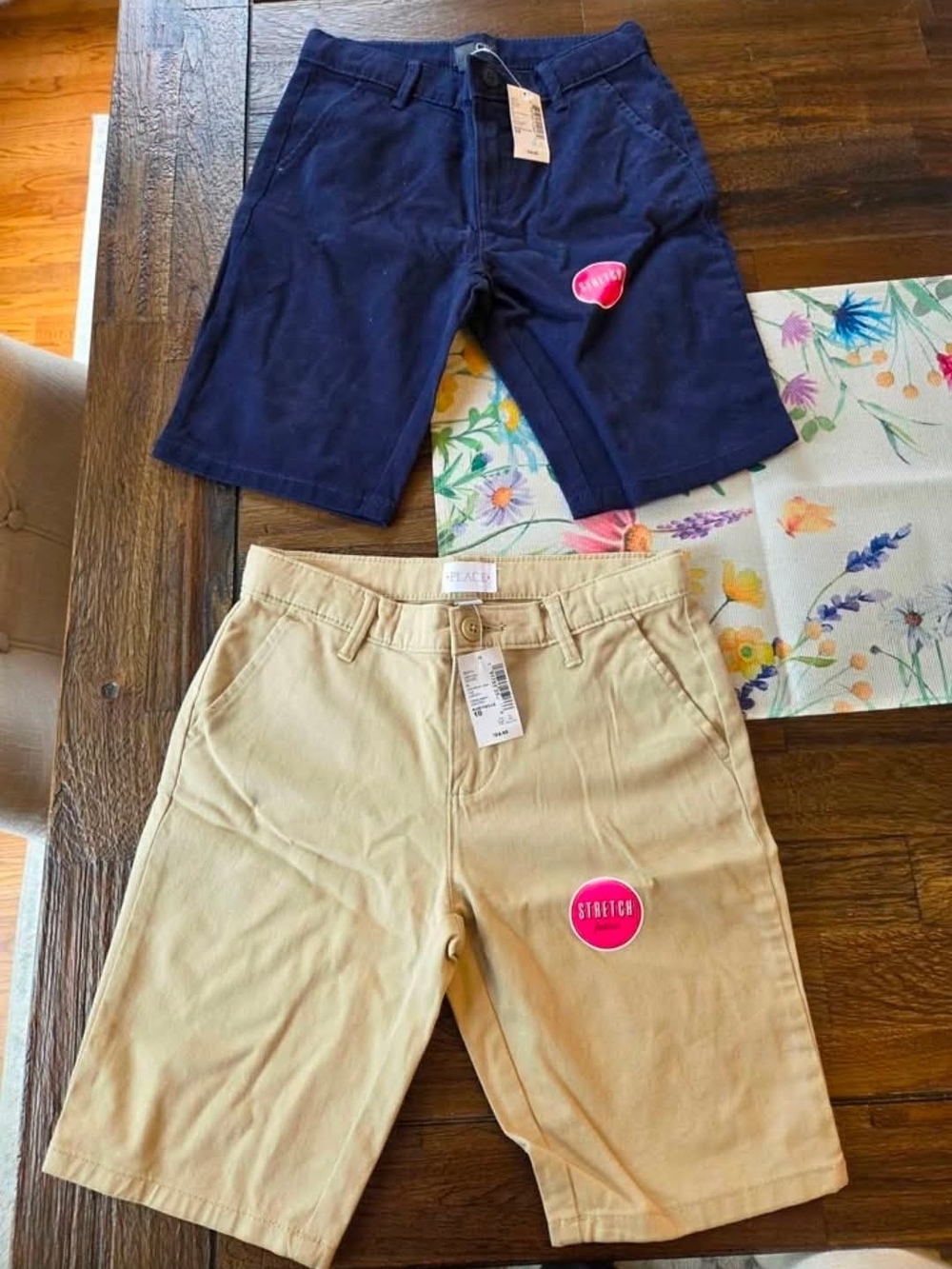 Children's Place Girls Uniform Chino Shorts featuring stretch fabric
